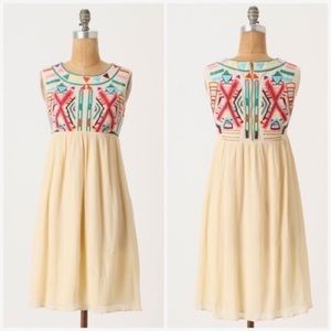 Anthropologie Contrasting Halves Dress